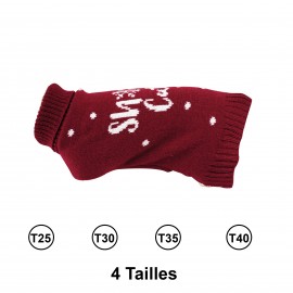 SWEATER SNOW CUTE BURGUNDY