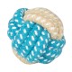 ROPE BALL BICOLOUR BLUE AND BEIGE DIAM 5CM