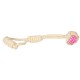 ROPE TOY WITH BALL DIAM 5CM BICOLOR PINK AND BEIGE 28CM