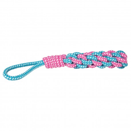 PULL TOY ROPE BICOLOR BLUE AND PINK 30CM