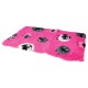 CARPET VET DECO BED 0,5X0,75M - 1225GR/M2 - PINK WITH SHEEPS - THICKNESS 27MM